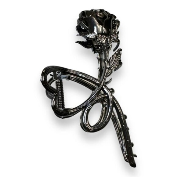 Steel Rose Claw Clip - Picture 5 of 6